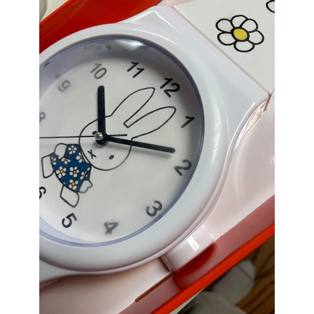 Miffy Wall Clock Oversized Wristwatch Style White Daisy Analog MF1000BX New